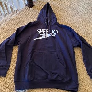 Speedo hooded sweatshirt navy blue size L. EUC.